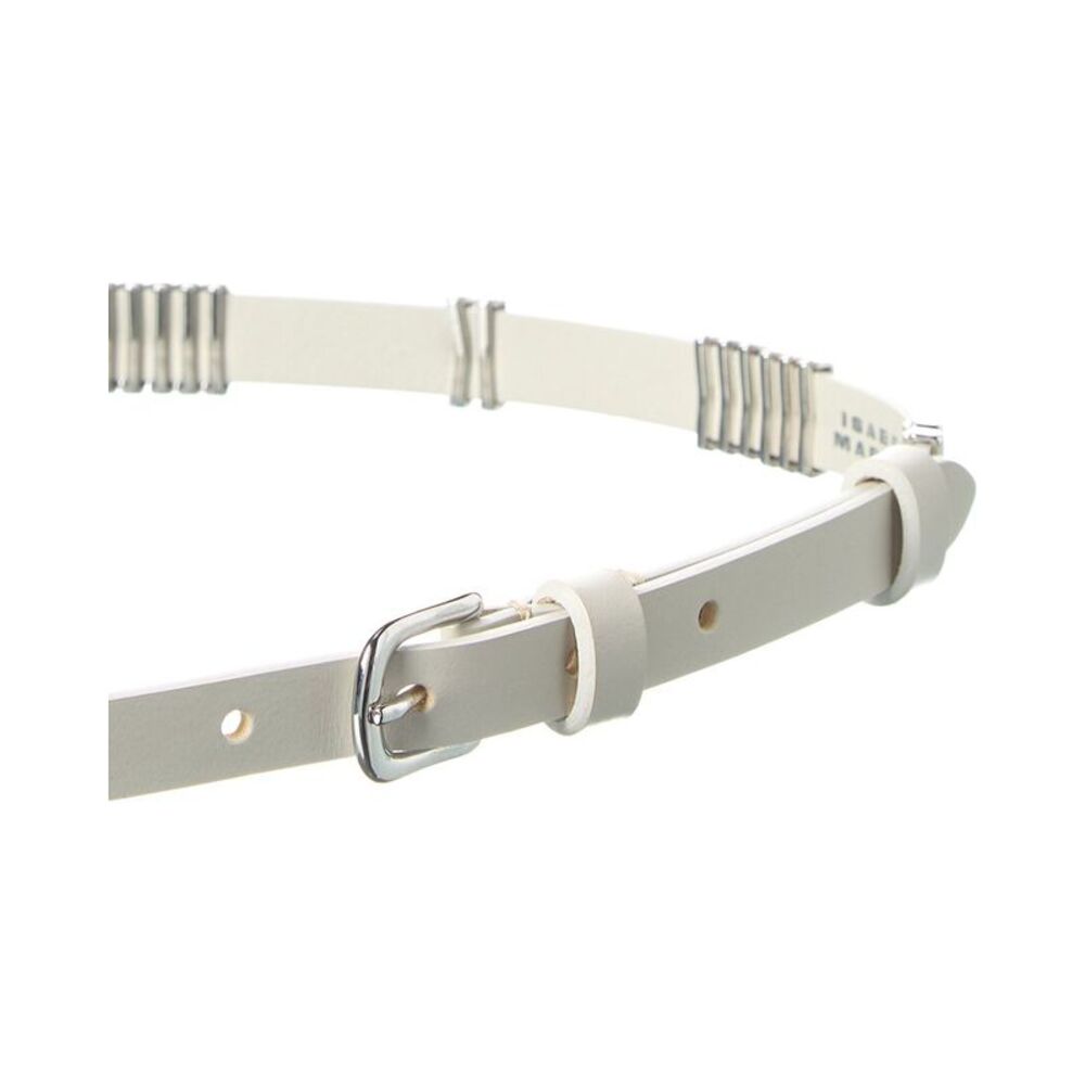 Isabel Marant Odena Leather Belt, White - Picture 2 of 3